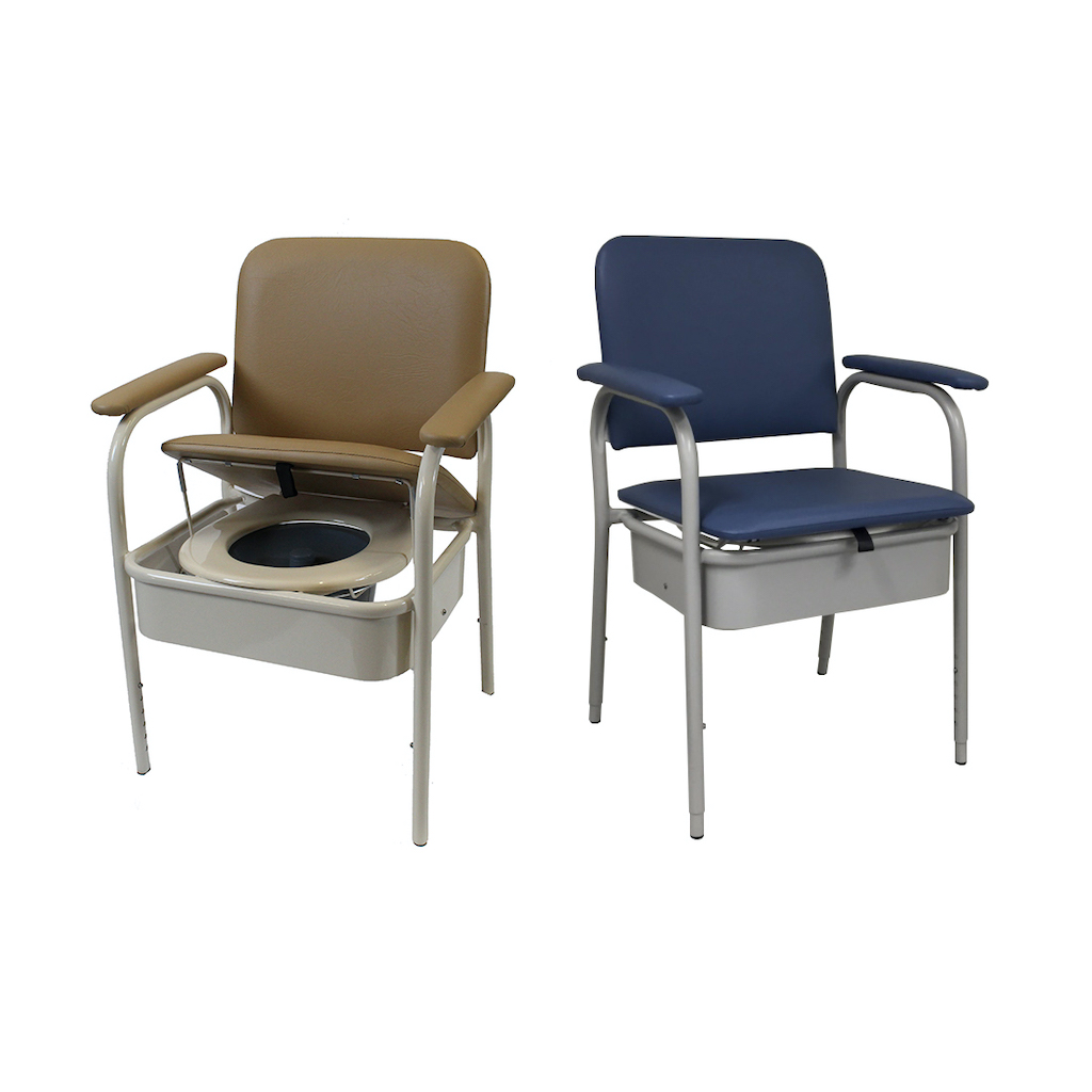 Deluxe Bedside Commode Bariatric  - Champagne 600mm