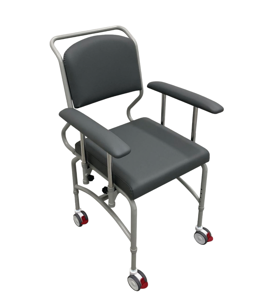Kingston Mobile Chair with Dropside Arms - Grey