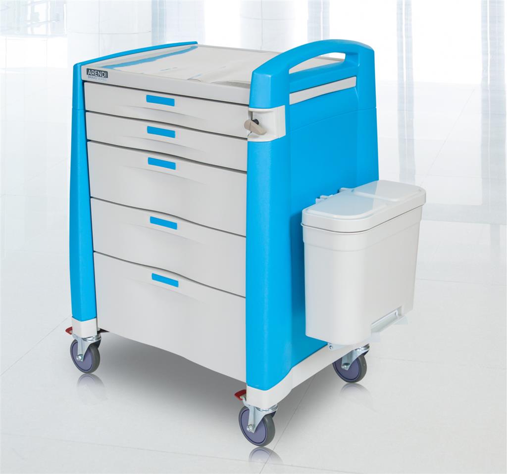 Bravo Medication Cart 5 drawer - 1000mm high