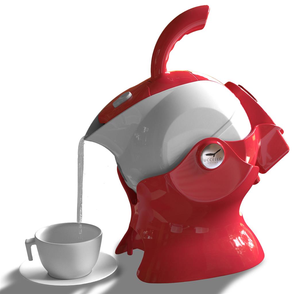 Uccello Powered Kettle Tipper Red/White
