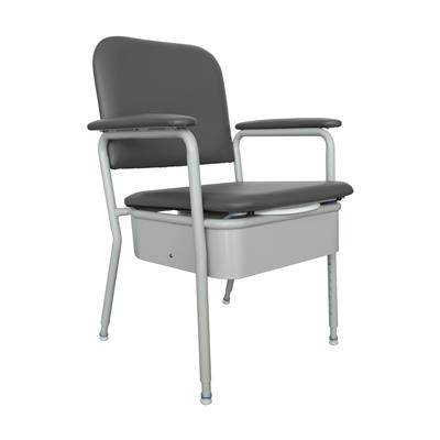 Deluxe Bedside Commode Bariatric  - Greystone 450mm