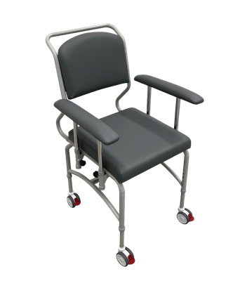 Kingston Mobile Chair with Dropside Arms - Grey