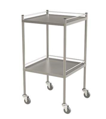 Instrument Trolley 2 Shelves & Rails 60x50x90