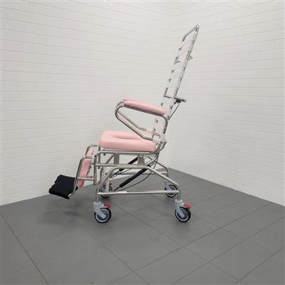 Tilt In Space Mobile Shower Commode with Swingaway Footrest and rear access - 445mm