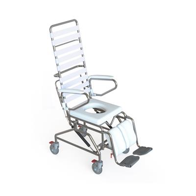 Tilt In Space Mobile Shower Commode with Swingaway Footrest - 400mm