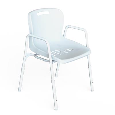 Shower Chair with Arms and Plastic Seat - 500mm