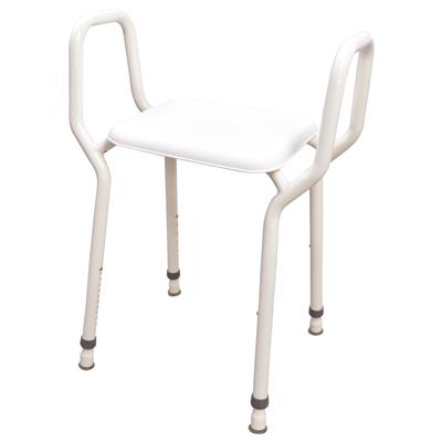 Shower Stool Heavy Duty with Arms and Plastic Seat