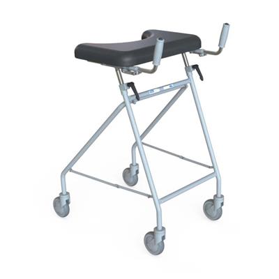 Walking Tutor with Swivel Wheels and Padded Armrest