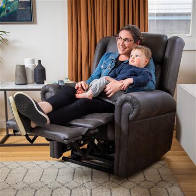 Donatello Petite Lift Recliner - Lateral Back Canyon Steel