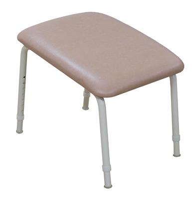 Foot Stool with Vinyl Padding - Champagne