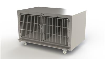 Stainless Steel Cage Module Cart - Double Small