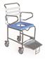 Transit Mobile Shower Commode with Slideout Footplate - 445mm