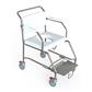 Transit Mobile Shower Commode with Slideout Footplate - 650mm