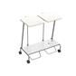 Linen Trolley Double with Foot Operated Lid - SS